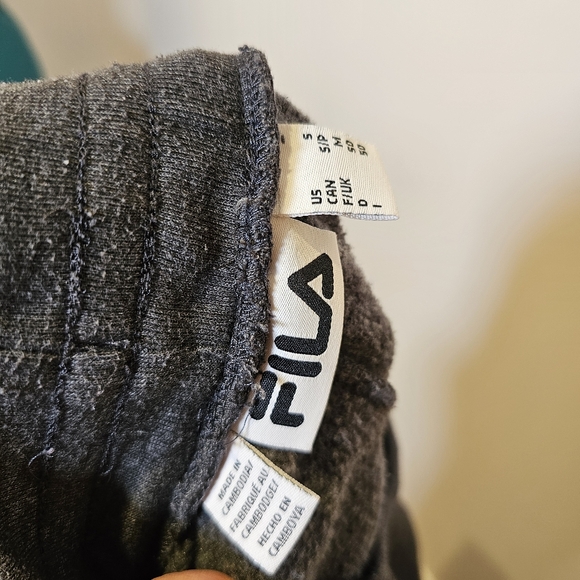 Fila sport grey cotton blend knit sweatpants size S US - Picture 3 of 7